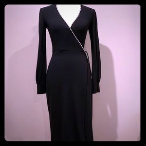 BLUMARINE EMBELLISHED RHINESTONE WRAP DRESS